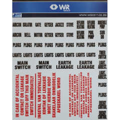 Distribution Board Label Set