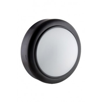 Led Round Bulkhead 140mm Black 1x8w