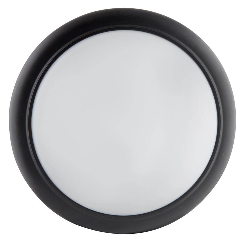 Led Round Bulkhead 180mm Black 1x15w Led Round Bulkhead 180mm Black 1x15w