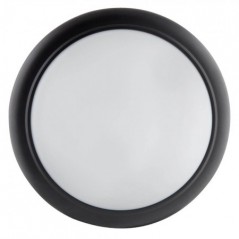 Led Round Bulkhead 180mm Black 1x15w