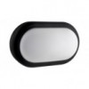 Led Oval Bulkhead 221mm Black 1x15w