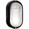 Oval Plain Pvc Bulkhead - Black Ip54 Es