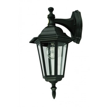 Lantern Fitting Wall Down Black