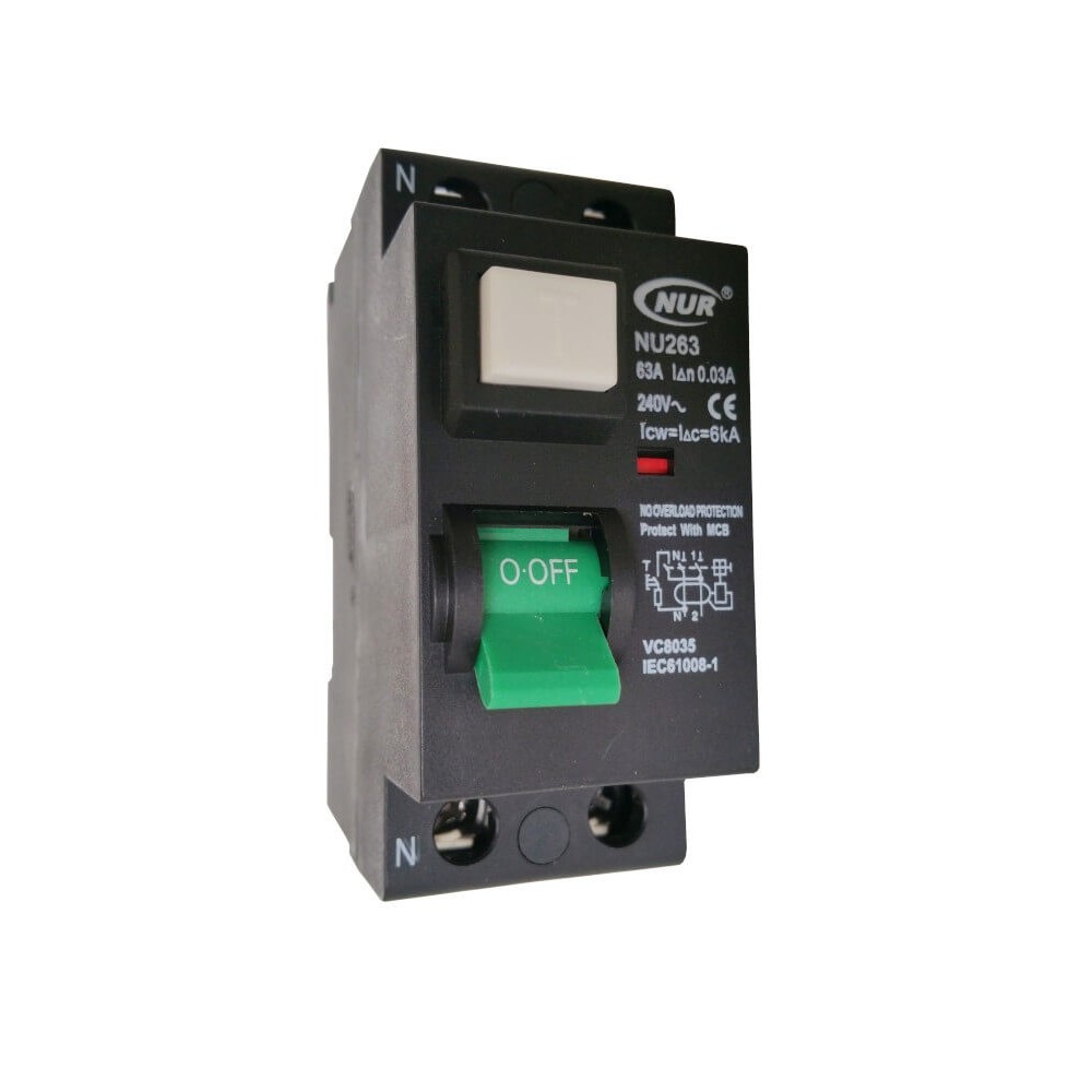 Earth Leakage Mini Rail 63a Double Pole Earth Leakage Mini Rail 63a Double Pole