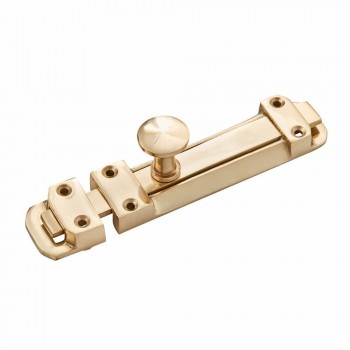 Open Slide Bolt,150mm, Solid Brass, Including Screws
