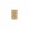 75mm Steel Butt Hinge Brass Plated With Screws