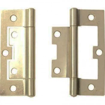 64mm Flush Hinge Brass Plated
