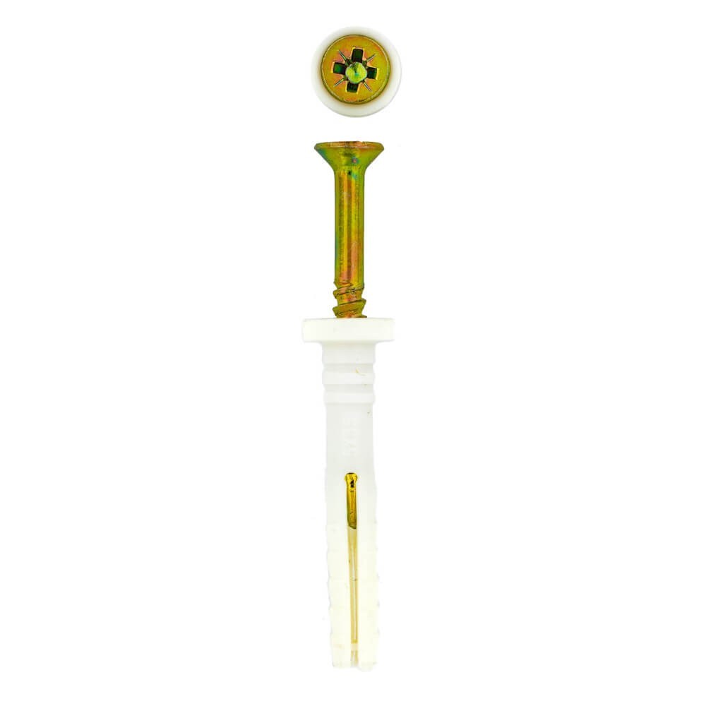 Eureka Nail-in White Rimmed 5x35mm Quantity:6 Eureka Nail-in White Rimmed 5x35mm Quantity:6