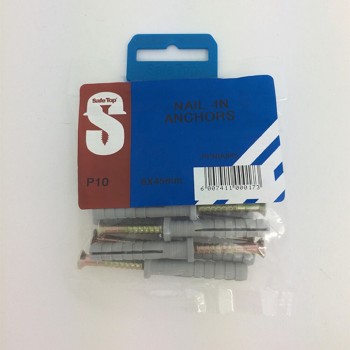 Pre Pack Nail In Anchors 8mm X 45mm Quantity:10