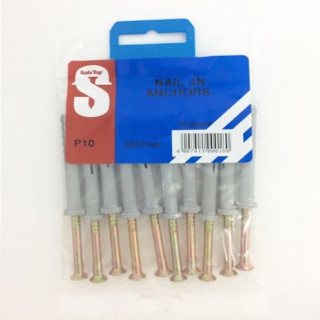 Pre Pack Nail In Anchors 8mm X 57mm Quantity:10