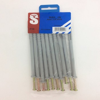Pre Pack Nail In Anchors 8mm X 135mm Quantity:10