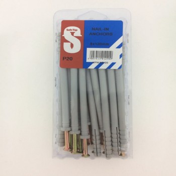 Value Pack Nail In Anchors 8mm X 120mm Quantity:20