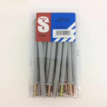 Value Pack Nail In Anchors 8mm X 135mm Quantity:20
