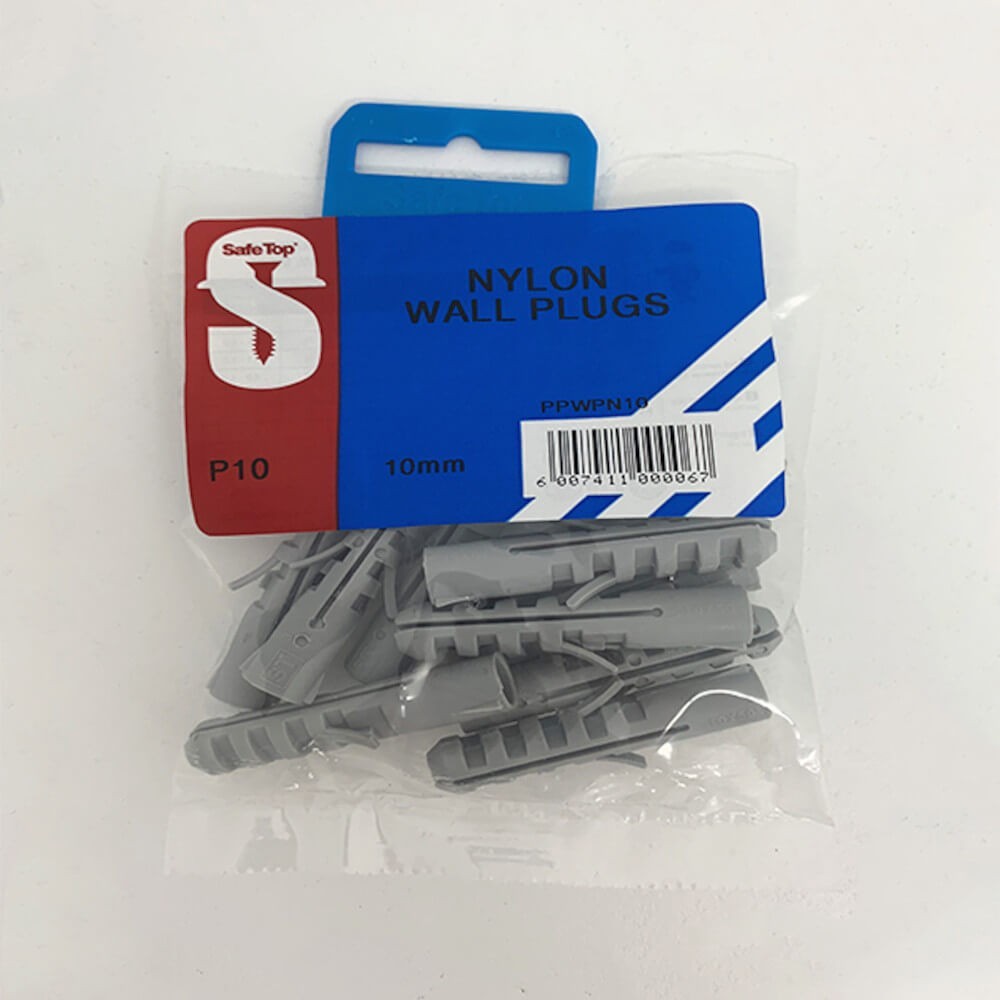 Pre Pack Wall Plugs Nylon 10mm Quantity:10 Pre Pack Wall Plugs Nylon 10mm Quantity:10