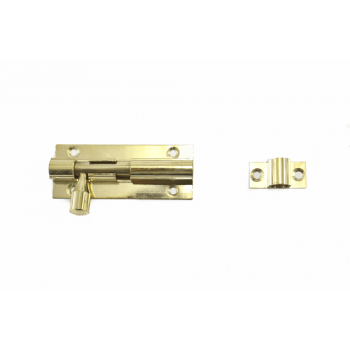 64mm Brass Straight Barrel Bolt With Screws