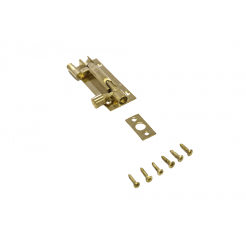 64mm Brass Necked Barrel Bolt With Screws