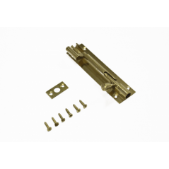 100mm Brass Necked Barrel Bolt With Screws