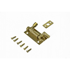 50mm Brass Necked Barrel Bolt With Screws