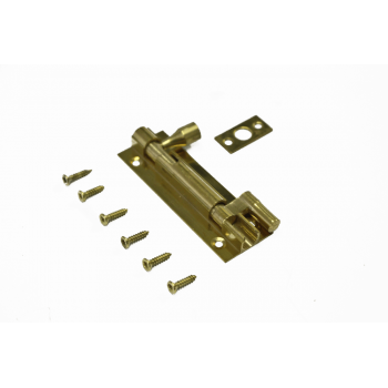75mm Brass Necked Barrel Bolt With Screws