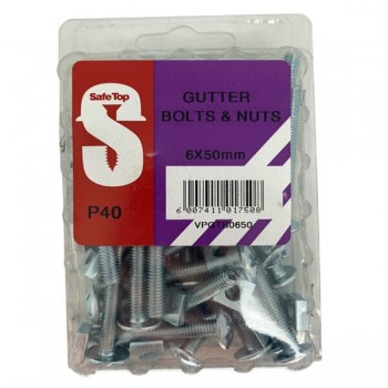 Value Pack Gutter Bolts & Nuts M6 X 50mm Quantity:40