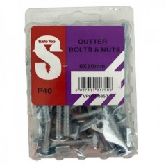 Value Pack Gutter Bolts & Nuts M6 X 50mm Quantity:40
