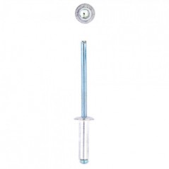 EUREKA BLIND RIVET OPEN 4X15mm ALUMINIUM Quantity:100