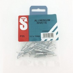 Pre Pack Aluminium Rivets 3.2mm X 15mm Quantity:25