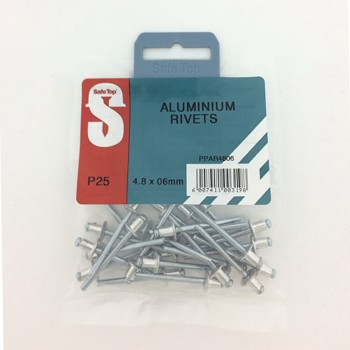 Pre Pack Aluminium Rivets 4.8mm X 6mm Quantity:25