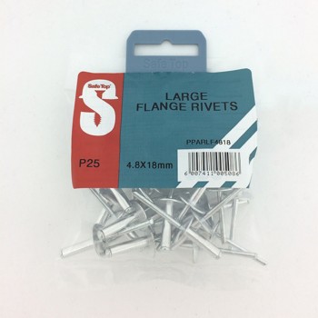 Pre Pack Large Flange Rivets 4.8mm X 18mm Quantity:25