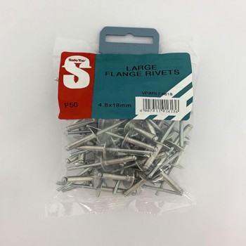 Value Pack Large Flange Rivets 4.8mm X 18mm Quantity:50