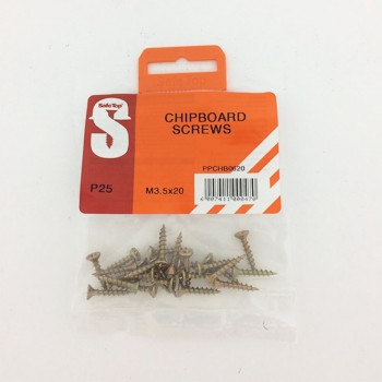 Pre Pack Chipboard Screws M3.5 X 20mm Quantity:25