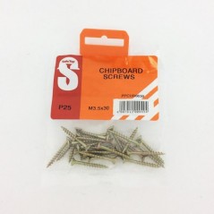 Pre Pack Chipboard Screws M3.5 X 30mm Quantity:25