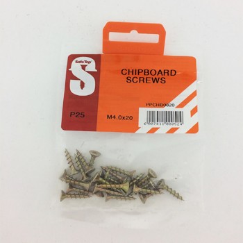 Pre Pack Chipboard Screws M4.0 X 20mm Quantity:25