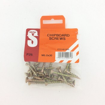 Pre Pack Chipboard Screws M5.0 X 30mm Quantity:25