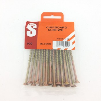 Pre Pack Chipboard Screws M5.0 X 100mm Quantity:20