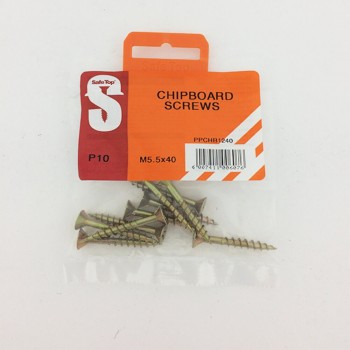 Pre Pack Chipboard Screws M5.5 X 40mm Quantity:10