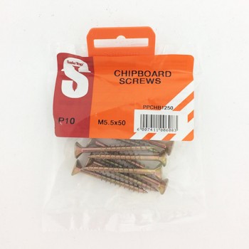 Pre Pack Chipboard Screws M5.5 X 50mm Quantity:10