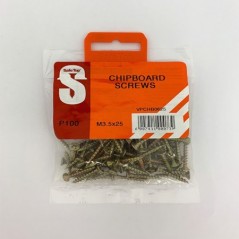 Value Pack Chipboard Screws M3.5 X 25mm Quantity:100