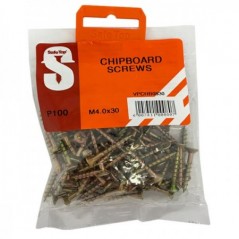 Value Pack Chipboard Screws M4.0 X 30mm Quantity:100