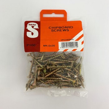 Value Pack Chipboard Screws M4.0 X 35mm Quantity:100