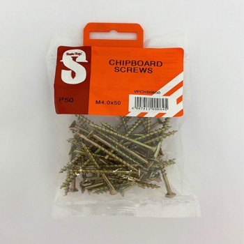 Value Pack Chipboard Screws M4.0 X 50mm Quantity:50