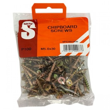 Value Pack Chipboard Screws M5.0 X 30mm Quantity:100