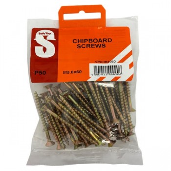 Value Pack Chipboard Screws M5.0 X 60mm Quantity:50