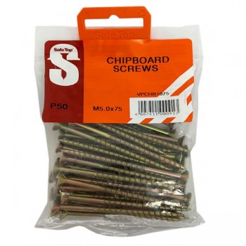 Value Pack Chipboard Screws M5.0 X 75mm Quantity:50