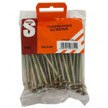 Value Pack Chipboard Screws M5.0 X 90mm Quantity:50
