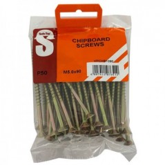 Value Pack Chipboard Screws M5.0 X 90mm Quantity:50