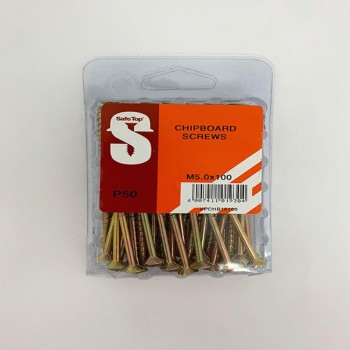 Value Pack Chipboard Screws M5.0 X 100mm Quantity:50