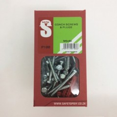 Svb Coach Screws & Plugs M6 X 60mm Quantity:100