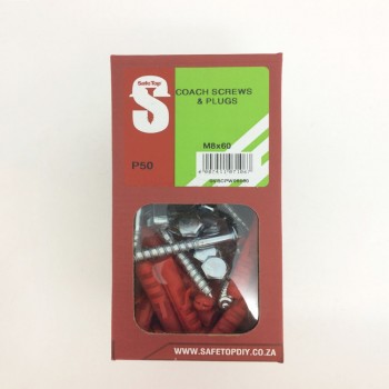 Svb Coach Screws & Plugs M8 X 60mm Quantity:50