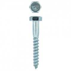 Eureka Coach Screw Galvanised Mild Steel 10x75mm Quantity:40